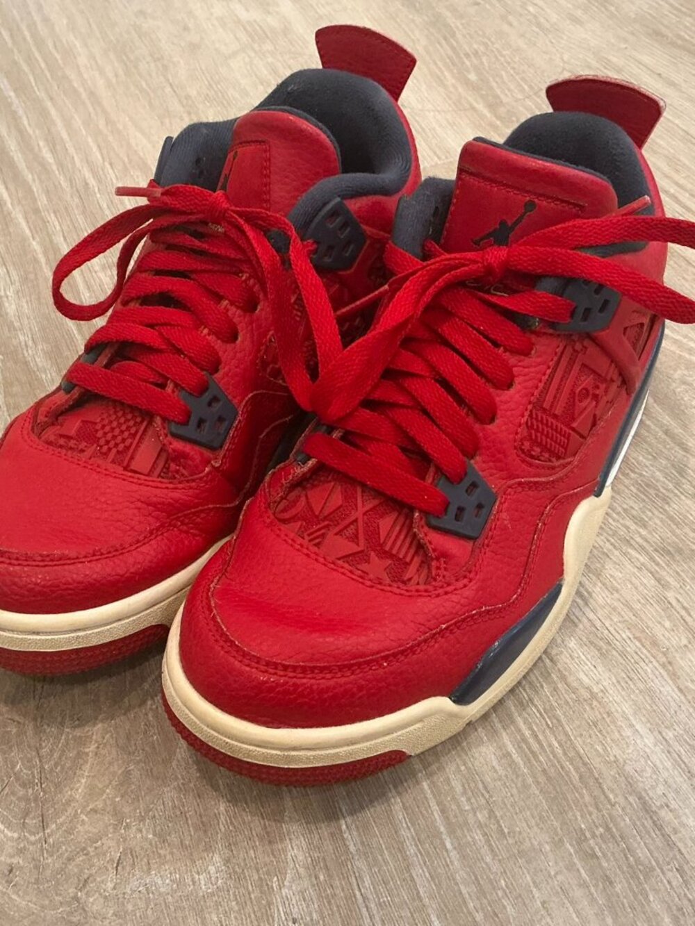 Jordan 4 retro red sneakers